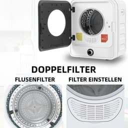 STILVORA Wasdroger – 3 Kg Tot 4,5 Kg – Wandmontage – ABS En Staal – Wit – 5 Programma’s Voor Kleine Wasruimtes – Oververhittingsbeveiliging — thumbnail 4