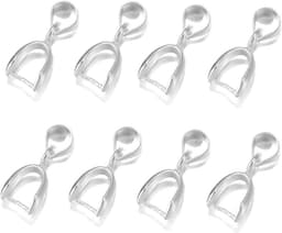30x Zilveren Hanger Sluitingen - Koperen Knijpclips voor Kettingen en Sieraden Maken — thumbnail 1