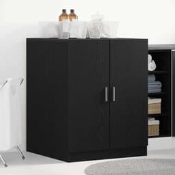 Wasmachinekast Dubbele Deur - Opbergkast Wasruimte - Badkamer Organisatie - Strak Modern Design - 106 x 39 x 17 cm — thumbnail 2