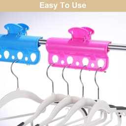 Grote Wasknijpers - Kleding Clips - Dekbed Vastzetten - 7 Gaten Ontwerp - 165 cm Lengte - Blauw — thumbnail 2