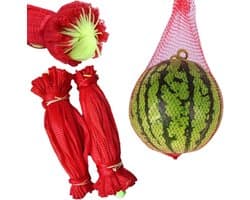Product Netten - Hangmat Zakken - Meloen Opslag - Herbruikbaar Nylon - 17.7 Inch Lengte - Rood