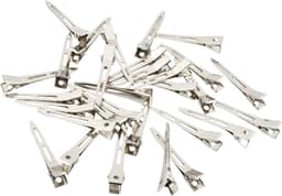 30 Stuks Zilveren Metaal Haarspelden Eendebek Alligator Clips voor Haarstyling — thumbnail 1