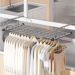 Vouwbaar droogrek - Kledingdroger balkon - Ruimtebesparend drogen - Verstelbaar aan radiator - Compact ontwerp — thumbnail 3