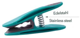 Set van 96 wasknijpers met roestvrijstalen veren en canvas wasknijperzak — thumbnail 4