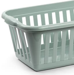 Plasticforte Wasmand - 2x - groen - kunststof - 40 liter - 60 x 40 x 26 cm - manden voor wasgoed - huishouden - opbergmand — thumbnail 3