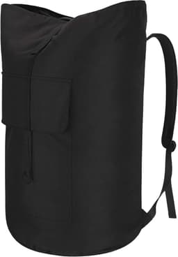 Extra Large Laundry Backpack Bag met Padded Shoulder Strap - Waterproof Travel Laundry Bag voor College Dormitory - Hangende en Vouwbare Waszak voor Reizen — thumbnail 1