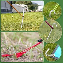 TOVBMUP 20 haringen - Aluminium haringen - Tentbevestigingen - 18 cm haringen - Geschikt voor tuinieren, kamperen, reizen — thumbnail 3