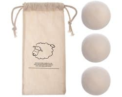 Drogerballen Wollen 7 cm 3 stuks - Droger ballen - Droogballen - Herbruikbaar - Wasdrogerballen - Energiebesparend
