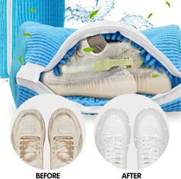 Ibenzoa® Schoenwaszak 2-Stuks Blauw - Ademend Polyester — thumbnail 2
