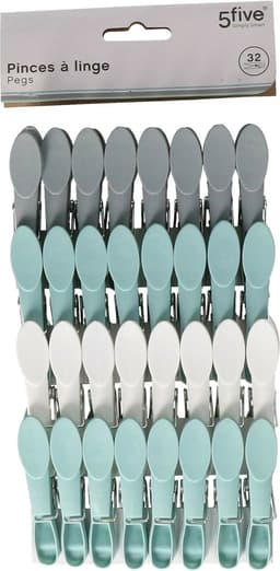 5five Wasknijpers - 32x stuks - gekleurd - kunststof - 8,5 cm - was ophangen — thumbnail 3