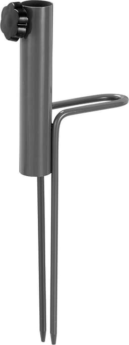 Grondanker met greep voor parasol stokdikte 17-23 mm - Camping strand staal parasolvoet grijs — thumbnail 1