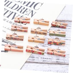 Houten Clips - Decoratieve Punaises - Foto's Ophangen - Natuurlijk Hout - 60 Stuks - Multicolor — thumbnail 3