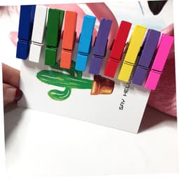 Mini Houten Knijpers - Kleine Clips - Foto's Ophangen - Natuurlijk Hout - 30 Stuks - Pastel Kleuren — thumbnail 2