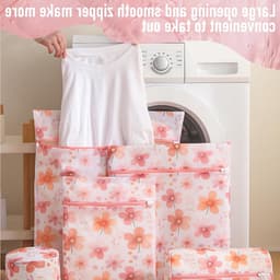 Set van 4 Waszakken in Diverse Maten voor Ondergoed, Shirts, Truien en Babykleding met Rits — thumbnail 2