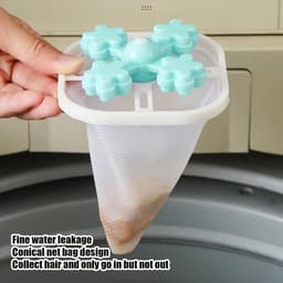 Wasmachine Haarvanger - Pluisvanger - Kleding Reinigen - Fijn Gaas Ontwerp - 3 x 10 cm - Groen — thumbnail 5