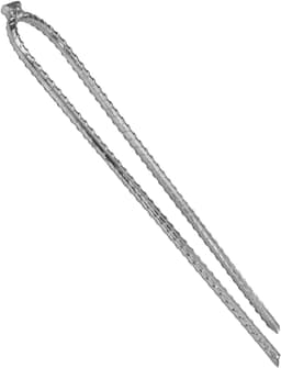 Grondanker U-profiel - Tentharing Camping - Tent Bevestigen - Verzinkt Staal - 30 cm Lengte - Metaal — thumbnail 5