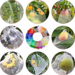 Fruit Beschermzakjes - Net Zakjes - Vogels Buiten Houden - Met Trekkoord - 50 Stuks - Groen — thumbnail 5