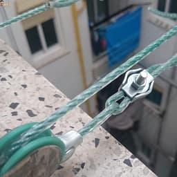 Waslijn Touw - Kledinglijn Gecoat - Buiten Droge Was - Duurzame PE Coating - 15 Meter - Groen — thumbnail 5