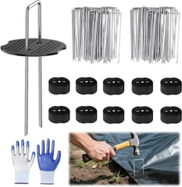 Set van 50 Grondankers met Extra Sterke Pegs, Gegalvaniseerde Grondankers en Bodemdoek voor Tuin en Landschap — thumbnail 1
