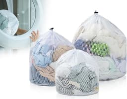 3-delige Wasnet Set voor Wasmachine, Herbruikbare Grofmazige Wasnetten met Koordstopper, 30 x 40, 40 x 50, 50 x 60 cm, Ideaal voor Kleding en Delicate Stoffen — thumbnail 1