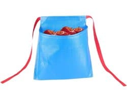 Oogst Schort - Fruitopslag Zak - Fruit Verzamelen - Waterdicht Nylon - Groot 50x50cm - Blauw