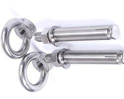 Ring Hijs Bout - Expansie Anker - Zware Lasten Verankeren - Roestvrij Staal 304 - M14x120mm - Zilverkleurig