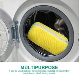 NTHProducts - Schoenwaszak - Herbruikbare waszak voor schoenen - Beschermt tijdens het wassen - Geel - Wasmachinebestendig - Geschikt voor alle soorten... — thumbnail 4