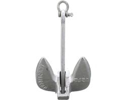 Marineanker Gietijzer - Scheepsanker - Watersport Verankering - Corrosiebestendig Aluminium Plating - 6.8 kg - Aluminium