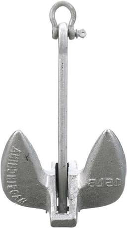 Marineanker Gietijzer - Scheepsanker - Watersport Verankering - Corrosiebestendig Aluminium Plating - 6.8 kg - Aluminium — thumbnail 1