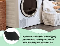 aladdien - Filterdroger - Sponsfilter - Reserveonderdelen voor droger - 6 Stuks - Filterspons voor Beko en Grundig - 240 x 155 x 10 mm — thumbnail 4