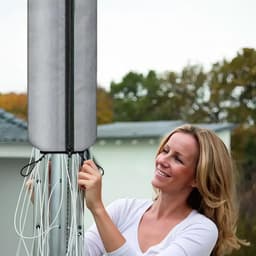 Droogmolen Beschermhoes - Afdekhoes Waslijn - Bescherming Buiten - Waterdicht met Ritssluiting - 165 cm Hoog - Zilver — thumbnail 3