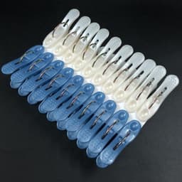 Wasknijpers Set - Kleding Clips - Kleding Drogen - Winddicht Ontwerp - 20 stuks - Blauw Wit — thumbnail 1
