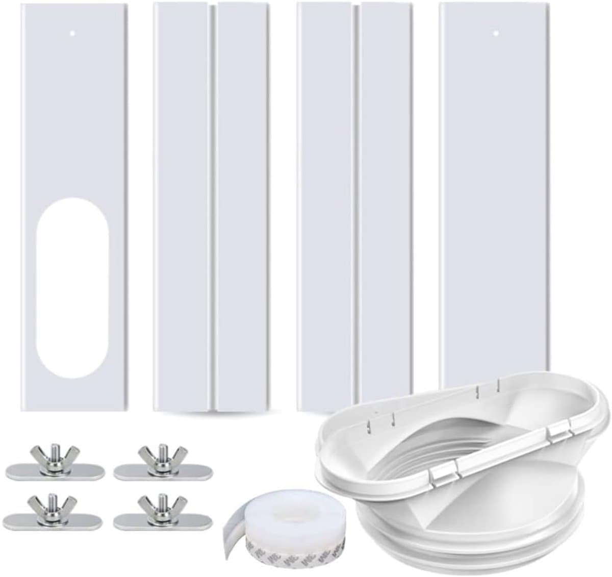 Window Seal Plate voor Mobiele Airconditioners - Verstelbare Raamkit - Afvoerslang voor Draagbare Airconditioning - Verstelbare Raamafdichting - Slider - Ventilatie voor Airconditioners — afbeelding 1