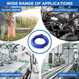 Dailygoods- Vacuümslang 6 Meter - Hoge Temperatuur - Onderdrukslang - Siliconen Slang - Klemmen Ø 6-12 mm - ID 8mm, OD 14mm - Siliconenslang — thumbnail 3