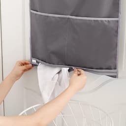 Dailygoods- Wasmand met deksel - Wasmand 3 vakken - Ruimtebesparend - Opvouwbaar - Roestvrij staal - 77 x 50 cm - Waszak — thumbnail 5