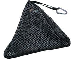 Hangende Nettas - Opbergzak Gaas - Voedsel Drogen - Driehoekige Vorm - 50x40x25 cm - Zwart