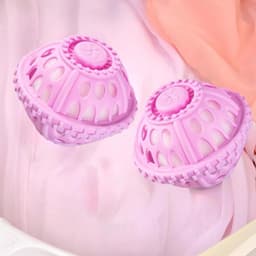 Herbruikbare Wasballen - Was Hulpjes - Kleding Verzorgen - Anti-Knoop Ontwerp - 8.5 x 7 cm - Wit — thumbnail 3