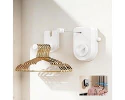 Uittrekbare Waslijn - Wandmontage Waslijn - Ruimte Besparen - Anti-doorhangend Ontwerp - 42 Meter - Wit