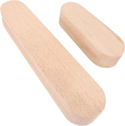 Kleermakersklappers Set - Naaigereedschap Hout - Naden Persen - Dubbele Groeven - 7 en 12 Inch - Houtkleur — thumbnail 1