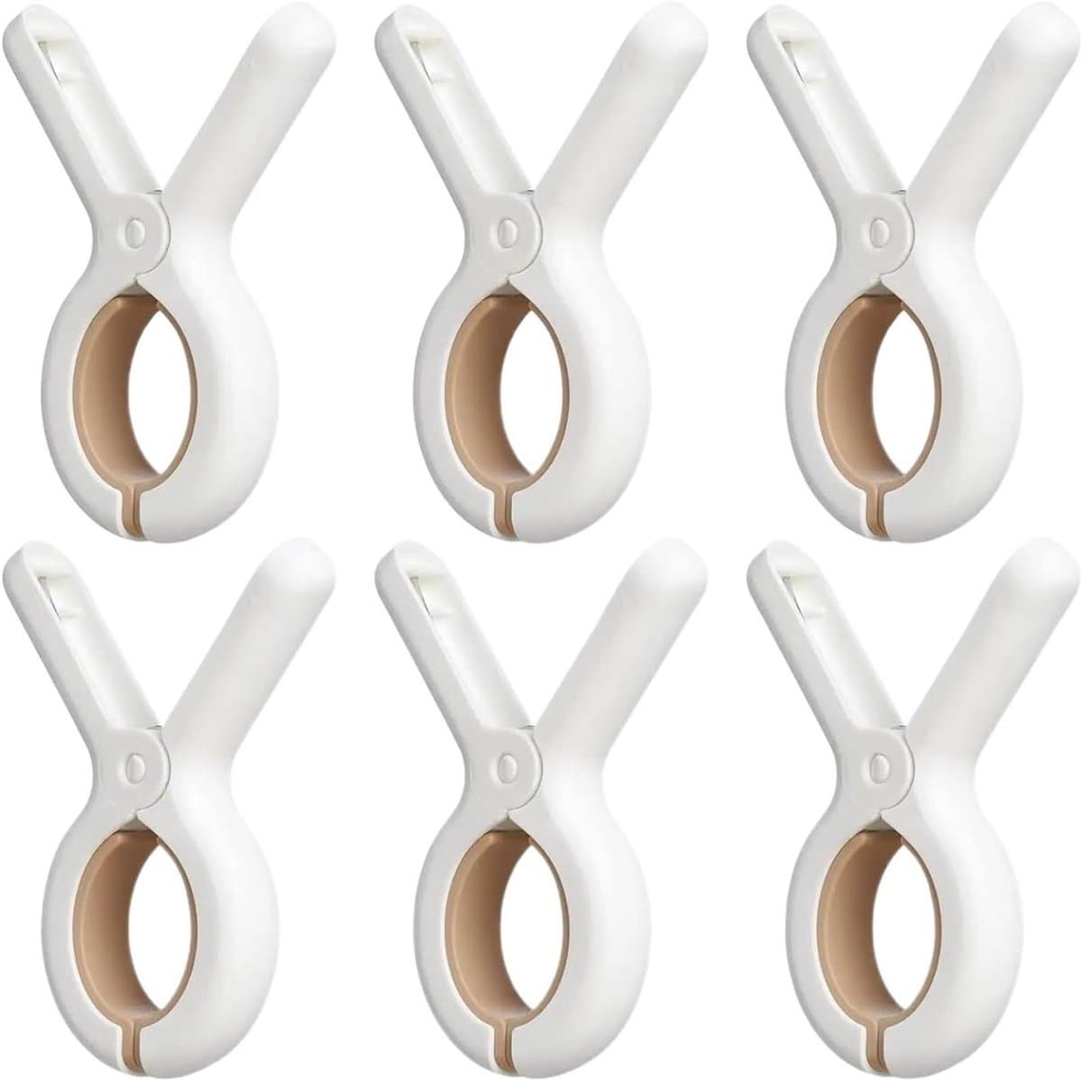 Wasknijpers Kunststof - Handdoek Clips - Was Ophangen - Lichtgewicht Ontwerp - 100 Stuks - Wit — afbeelding 1