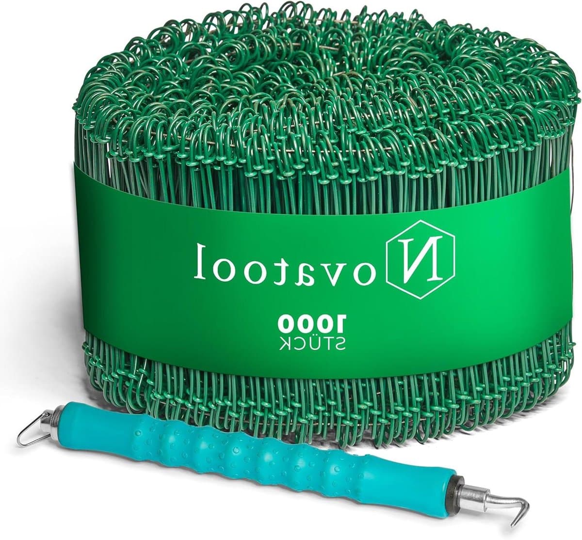Draadzaksluitingen - Binddraad Sluitingen - Zakken Sluiten - Groene Plastic Coating - 1000 Stuks - Groen — afbeelding 1
