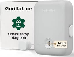 Intrekbare Waslijn - Kledinglijn Wandmontage - Kleding Drogen - Secure Lock Systeem - 42 Meter - Zilver — thumbnail 1
