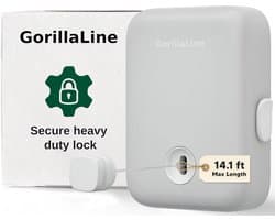 Intrekbare Waslijn - Kledinglijn Wandmontage - Kleding Drogen - Secure Lock Systeem - 42 Meter - Zilver