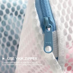 Dailygoods- Wasnet - 2 Stuks - Met Ritssluiting - Herbruikbaar - Voor Ondergoed/Sokken/Truien - Hoogwaardig Polyester - 20 x 30 cm - Waszak — thumbnail 5