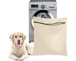 Waszak voor Huisdieren - Voorkom Verstopte Wasmachine met Deze Handige Pet Hair Bescherming voor Honden, Katten en Dierenbedden - Beige