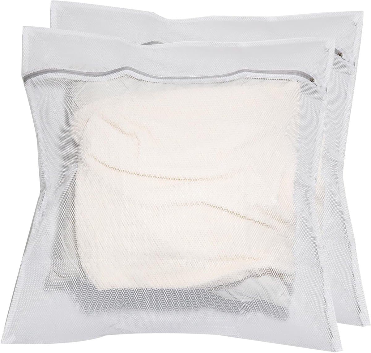 Net Waszak - fijne was - honingraatmesh - duurzaam - reisorganisatietas - kleding - jeans - badhanddoeken - lakens - 2 stuks - 60 x 60 cm. — afbeelding 1