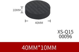 Luidspreker Isolatie Pads - Demper Voeten - Trillingen Dempen - Vezel Isolatie Materiaal - 40 x 10 mm - Zwart — thumbnail 5