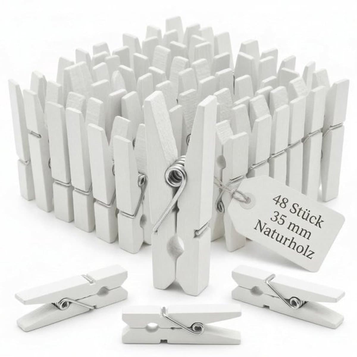 Allecto - Mini-wasknijpers - Houten knijpers - voor knutselen — afbeelding 1