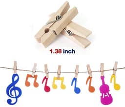 Dailygoods- Wasknijper 100 Stuks - Houten Wasknijpers - Roestvrij Stalen Veerdraad - Ambachten - Geschenken - Duurzaam Gebruik - Houten Clips — thumbnail 2