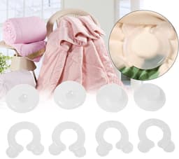 Dailygoods- Bedlinnen Set 4 Stuks - Bedlinnen Clips - Hoogwaardige Kunststof - Robuust en Duurzaam - Eenvoudig te Gebruiken - Voor Dekbed - Beddengoed — thumbnail 4